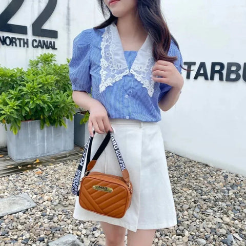 Brown Leather Handbag for Girls & Women | Stylish Shoulder & Crossbody Bag | Daily Use & Gift